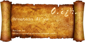 Ornstein Éva névjegykártya